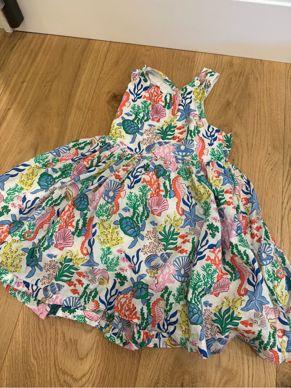 MINI BODEN - Girls' White Sea Life Print Sundress